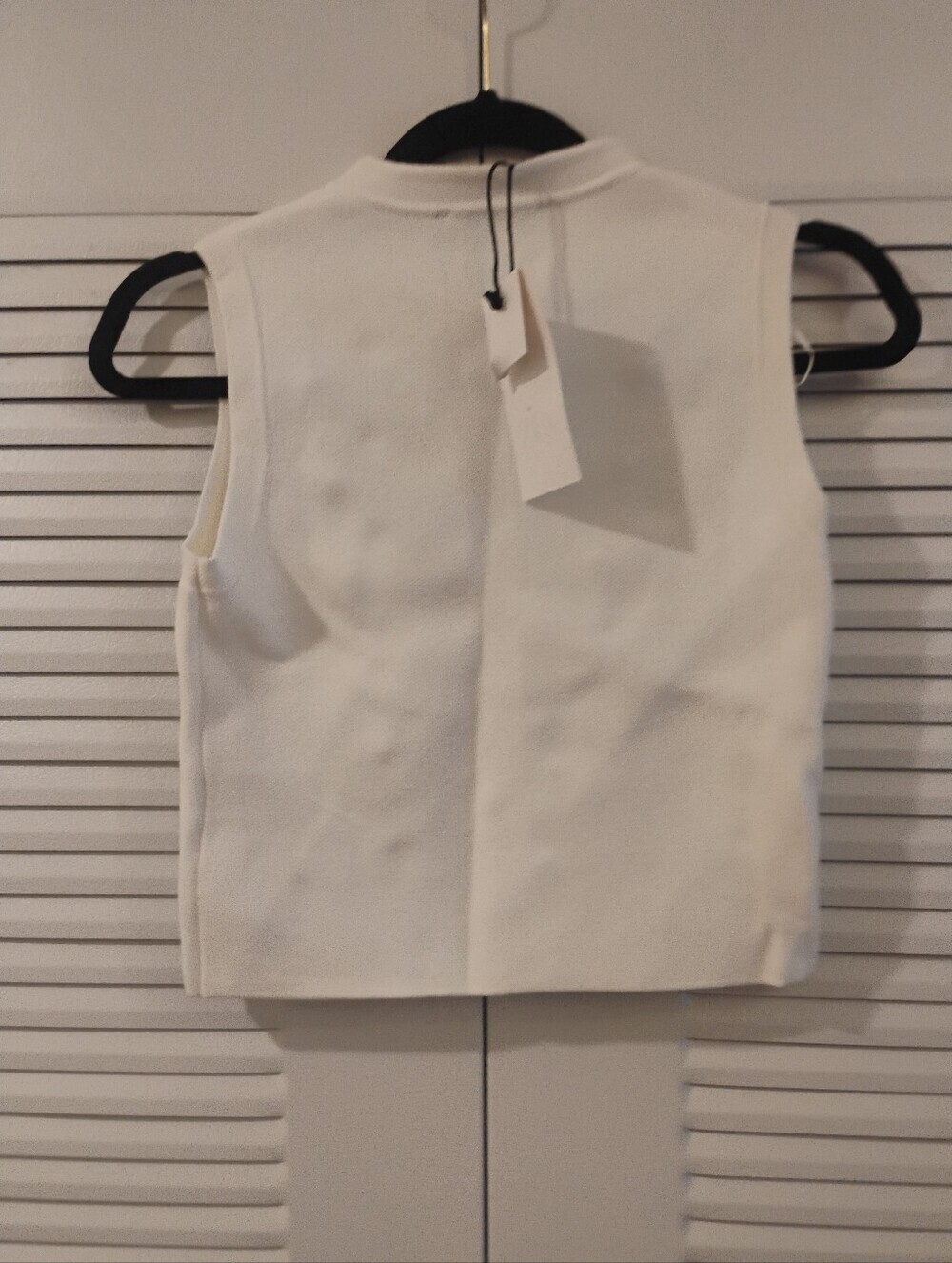 Zara Cream Sleeveless Military Button Vest - Picture 7 of 8